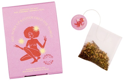 Cosmic Dealer Herbal tea sachets Genmaicha Green Tea & Ginger
